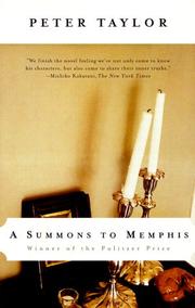 Cover of: A Summons to Memphis by Peter Taylor, Peter Hillsman Taylor