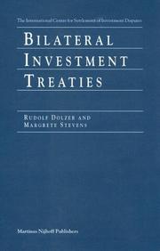 Cover of: Bilateral investment treaties