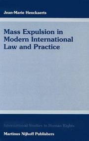 Cover of: Mass expulsion in modern international law and practice by Jean-Marie Henckaerts