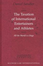 Cover of: The taxation of international entertainers and athletes by Daniel Sandler