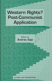 Cover of: Western Rights?:Post-Communist Application by Andras Sajo