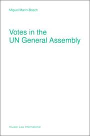 Cover of: Votes in the U. N. General Assembly (Nijhoff Law Specials, 35.)