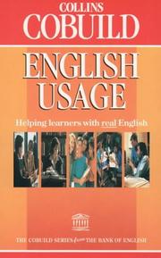Cover of: English Usage (COBUILD) by Elizabeth Manning, John Todd