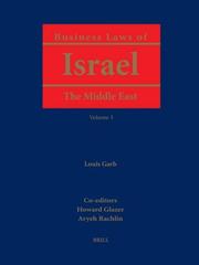 Cover of: Business laws of Israel by Israel.