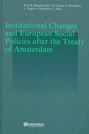 Cover of: Institutional changes and European social policies after the Treaty of Amsterdam