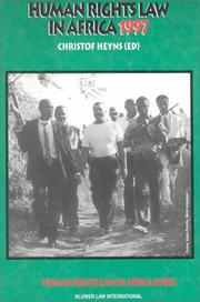 Cover of: Human Rights Law in Africa 1997 (Human Rights Law in Africa, 2)