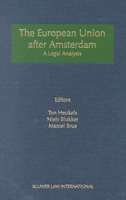 Cover of: The European Union after Amsterdam by editors, Ton Heukels, Niels Blokker, Marcel Brus.