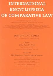 Cover of: International Encyclopedia of Comparative Law:Installment 33 (International Encyclopedia of Comparative Law) by Konrad Zweigert