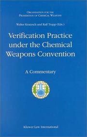 Cover of: Verification Practice under the Chemical Weapons Convention:A Commentary
