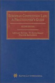 Cover of: European Competition Law:A Practitioner's Guide by Lennart Ritter