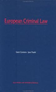 Cover of: European criminal law