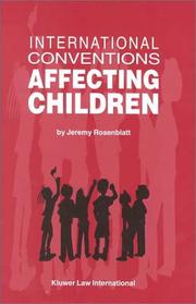Cover of: International conventions affecting children by Jeremy Rosenblatt