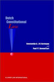 Cover of: Dutch constitutional law by C. A. J. M. Kortmann