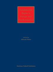 Cover of: Fundamental Rights in Europe and North America by Albrecht Weber