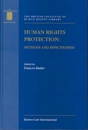 Cover of: Human Rights Protection:Methods and Effectiveness (British Institute of Human Rights Library)