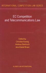 Cover of: EC Competition and Telecommunications Law:A Practitioner's Guide (International Competition Law Series, Volume 6)