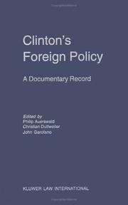 Cover of: Clinton's foreign policy: a documentary record