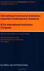 International commercial arbitration by International Arbitration Congress (2002 London, England)