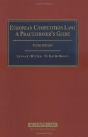Cover of: European Competition Law by Lennart Ritter, W. David Braun