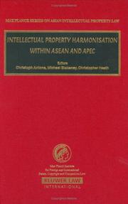 Cover of: Intellectual property harmonisation within ASEAN and APEC