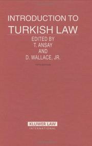 Cover of: Introduction to Turkish law
