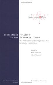 Cover of: Settlement Finality in the European Union by 