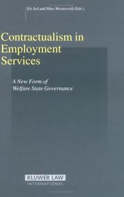 Cover of: Contractualism in Employment Services: A New Form of Welfare State Governance (Studies in Employment and Social Policy)