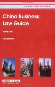 Cover of: China Business Law Guide