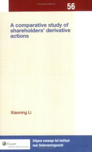 Cover of: A Comparative Study of Shareholders' Derivative Actions