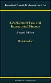 Cover of: Development law and international finance