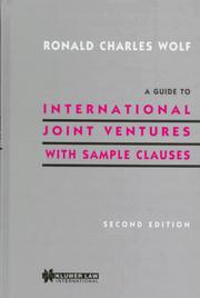 Cover of: A guide to international joint ventures with sample clauses