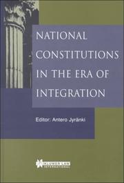 Cover of: National constitutions in the era of integration