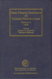 Cover of: Max Planck Yearbook of United Nations Law by Jochen Frowein, Jochen Frowein