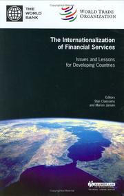 Cover of: The Internationalization of Financial Services - Issues and Lessons for Developing Countries | Stijn Claessens