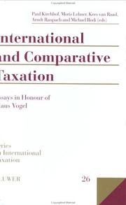 Cover of: International and Comparative Taxation:Essays in Honour of Klaus Vogel