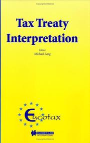 Cover of: Tax treaty interpretation
