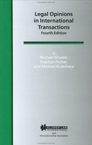 Cover of: Legal Opinions in International Transactions (International Bar Association Series)