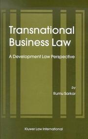 Cover of: Transnational business law by Rumu Sarkar