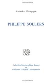 Cover of: Philippe Sollers