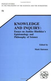 Cover of: Knowledge and Inquiry by Matti Sintonen