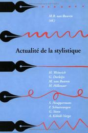 Cover of: Actualité de la stilistique