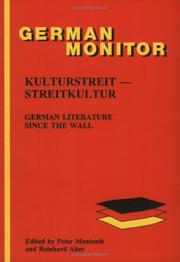 Cover of: Kulturstreit--Streitkultur: German literature since the wall
