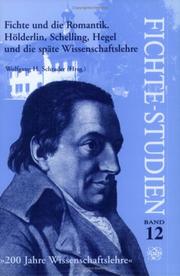 Cover of: Fichte Und Die Romantik. by Wolfgang H. Schrader