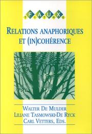 Cover of: Relations anaphoriques et (in)cohérence