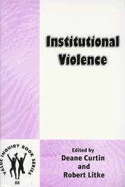 Cover of: INSTITUTIONAL VIOLENCE.(Value Inquiry Book Series 88) (Value Inquiry Book)