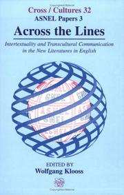 Cover of: Across the Lines.Intertextuality and Transcultural Communication in the New Literatures in English.