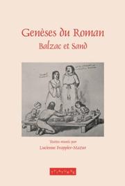 Cover of: Genèses du roman: Balzac et Sand: Avant-propos d'Éric Bordas (Faux Titre 238)