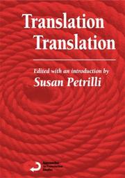 Cover of: Translation Translation (Approaches to Translation Studies 21) (Approaches to Translation Studies) by Susan Petrilli