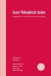 Cover of: Grazer Philosophische Studien Volume 67 - 2004 by 