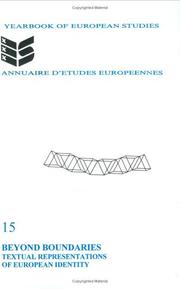 Cover of: Beyond Boundaries. Textual Representations of European Identity. (European Studies 15) (Yearbook of European Studies)